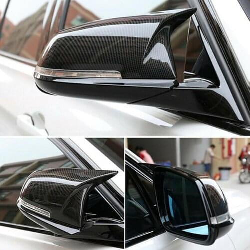 Durable Side Mirror case 1 Pair Carbon Fiber Rearview Mirror Cover Caps for BM-W F20 F21 F22 F30 F32 F36 Car Accessories