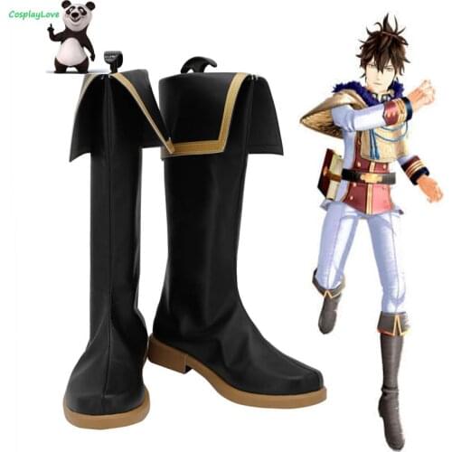 Black Clover Yuno Black Cosplay Shoes Long Boots Leather CosplayLove For Halloween Christmas