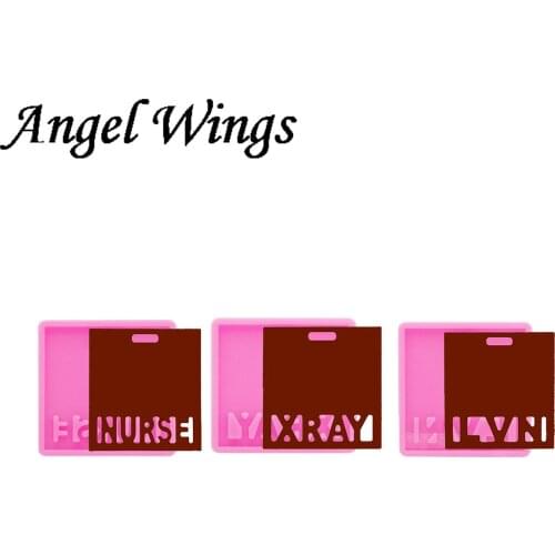 CMA, LPN, LVN, RN, NURSE, XRAY Badge Backing Resin Mold, Shiny Silicone Mold Crafts with Epoxy Resin Art Diy DY1161