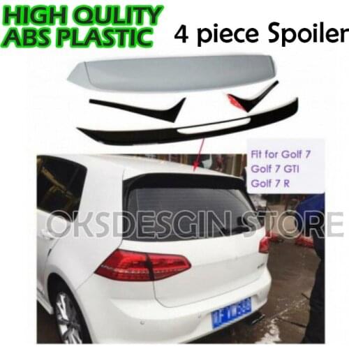 FOR Volkswagen Golf 7 - 7.5 R-GTI (2012-) GTI Spoiler 4 Piece ( ABS Plastic )