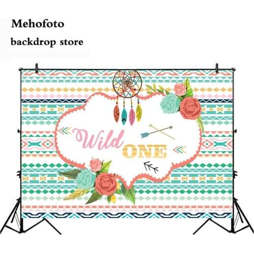 Mehofoto Wild One Backdrops Photography Newborn Baby Shower Photo Background Home Photographic Studio Birthday Party 907