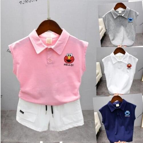 New Baby Girls Clothing Outfits Brand Summer Kids Boys Sleeveless T-shirt Shorts 2pc/Sets Clothes Casual Sports Tracksuits 2-7Y