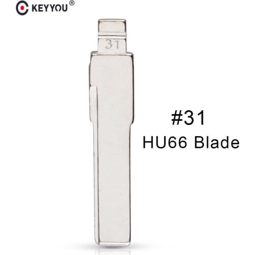 KEYYOU Remote Key Blank Uncut Blade No.31 For VW Volkswagen Jetta Golf Passat Tiguan Beetle Polo Bora Touran Ibiza Leon Octavia