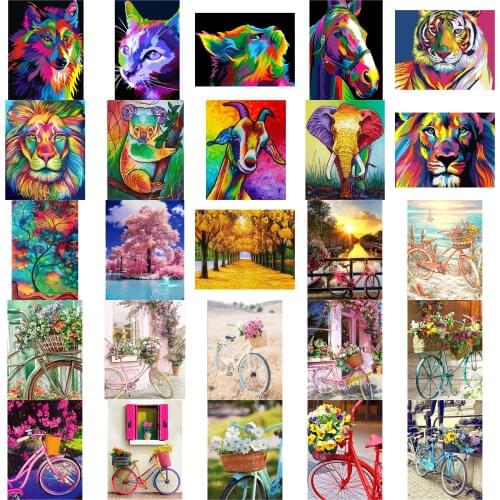 Flowers bike cross stitch kit people 18ct 14ct UNprinting 11ct canvas stitches embroidery DIY handmade needlework