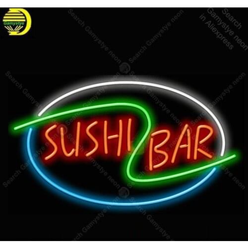 Sushi Bar Neon Light Sign Glass Tube Neon Bulb Sign Decor Food Store Coffee Neon board lamp anuncio luminoso Atarii Dropshipping