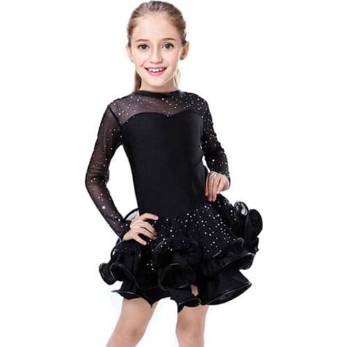 Latin Dress Girls Dance Dress For Girls Dancewear Samba Ballroom Dancing Ballet Performance Dresses Kids Costume Vestido