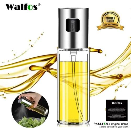 WALFOS Kitchen Baking Oil Cook Oil Spray Empty Bottle Vinegar Bottle Oil Dispenser Cooking Tool Salad BBQ Glass Oil Sprayer Tool