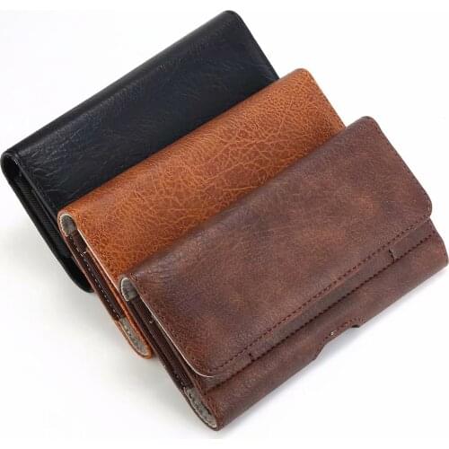 Luxury Leather Phone Wallet Case Belt Clip Waist Bag,Cell Phone Pouch Holster Case Outdoor For iPhone XIaomi Samsung Smartphones