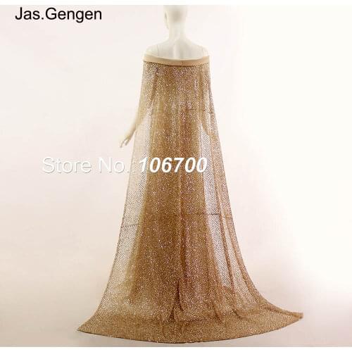 2019 Bling Silver Gold Glitter Cape Prom Dresses vestido de festa Off Shoulder Mermaid Crepe Formal Evening Gowns robe de soiree