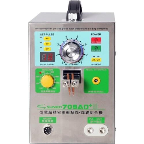 Sunkko 709AD+ spot welder with soldering iron spot welding machine for battery
