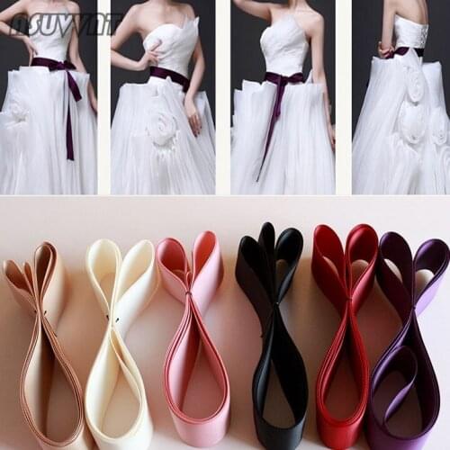 Bridesmaid Wedding Belts SatinBridal Wedding Dress Ribbon Belt Party Dress Girdle Cummerbund Waistband For Lady Women Dress