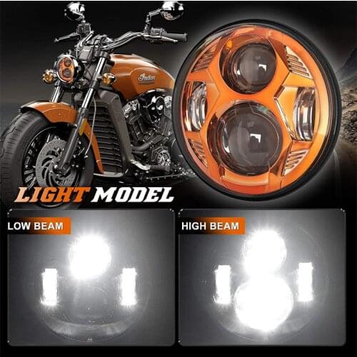 5.75 inch LED Headlight High/Low Beam Halo Headlamps for Triumph Rocket iii 3 & Speed Triple & Street Triple & Thunde 5 3/4"