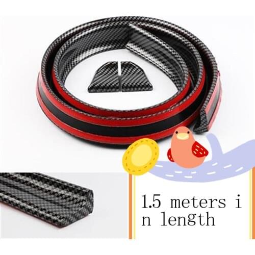 Universal Spoiler 1.5M Car-Styling 5D Carbon Fiber Spoiler DIY Refit Spoiler For Volkswagen Golf 4 5 6 7 Tiguan Passat b5 B6 B7