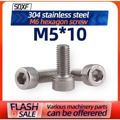 M6 stainless steel 304 hexagon socket screw