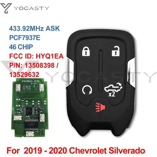 YOCASTY Brand New Original HYQ1EA Keyless Go Entry Smart Remote Car Key Fob 433MHz 2019 Chevrolet Silverado 13508398 13529632