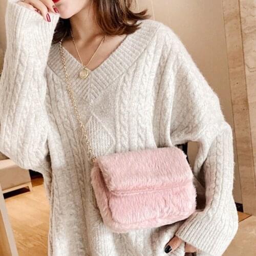 Ladies Shoulder Bag Winter Purses Handbags Single Chain Female Small Bag Messenger Handbag Ladies Cute Crossbody Purses