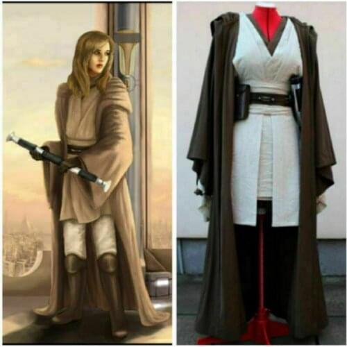 Female Jedi Apprentice DRES Uniform Cloak Set Custom Clothing