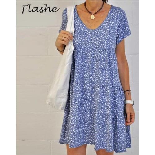 Vintage Floral Print Mini Dress Spring Summer Elegant Holiday Party Dress Ladies Short Sleeve O Neck Casual Dresses For Women