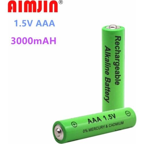 2020 Lot AAA Battery 3000mAh 1.5V Alkaline AAA Rechargeable Battery for Remote Control Toy Light Battery