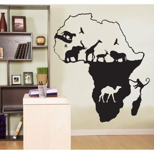 African Safari Nursery Giraffe Monkey Vinyl Wall Decals Art Decoration Sticker For Kids Baby Rooms Art Mural YY108