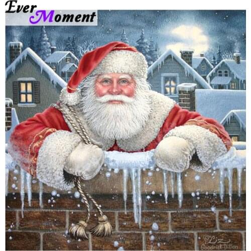 Ever Moment Diamond Painting 5D Diamond Embroidery Square Rhinestone Santa Clause for Christmas Gift Festival Decoration ASF652