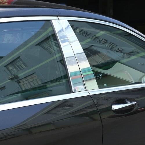 Car Accessories Window Pillar Trim For Mercedes Benz W221 S-Class S300L S350L S400L S500L S600L 2008-2013 Aluminum Alloy 6 Pcs