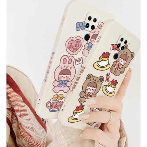 Cherry Ice Cream Phone Case For Xiaomi Redmi Note 10 10S 9T 9 8 7 Pro MAX Redmi 9 9A K40 K40pro K30 K20 Liquid Silicone Cover