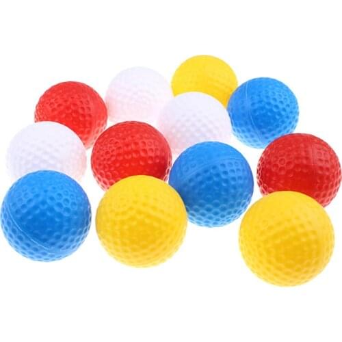 Crestgolf Durable Plastic Practice Hollow Indoor Golf Ball Hollow Golf Training Balls 20pcs/Pack 4 Color for Your Choice