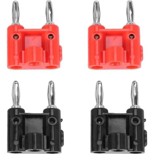 HOT-4 pcs Screw Type Dual Banana Plug Speaker Connectors 436 + Type