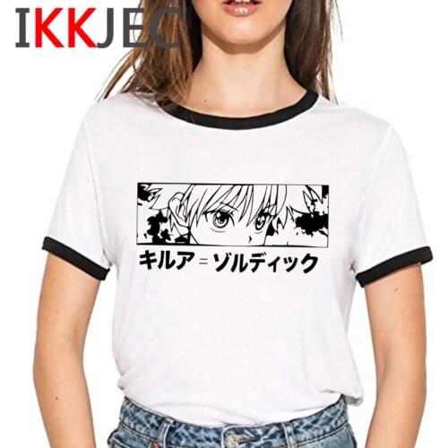Hunter x Hunter Killua Zoldyck summer top female harajuku ulzzang white t shirt japanese casual clothes streetwear vintage