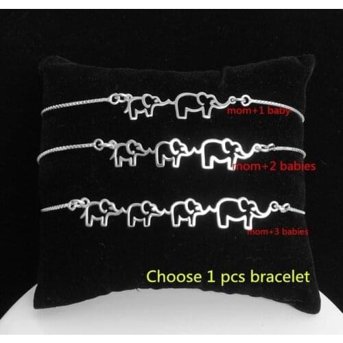 Dainty Mama and Baby Elephant Bracelet, Mom and Baby Elephant Bracelet, Adjustable Bolo Bracelet,New Mom Gift, Christmas Gift