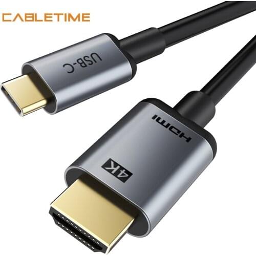 CABLETIME USB C to HDMI Cable 4K Type C to HDMI Thunderbolt 3 Converter for MacBook Huawei Mate 30 Pro USB Type C HDMI 1.8m N419