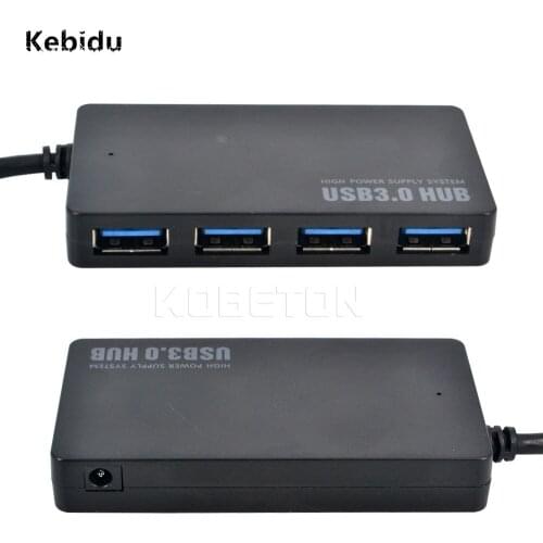 Kebidu Newest High Speed Hub USB 3.0 4 Ports USB3.0 Splitter Adapter 5Gbps For PC Laptop Computer Good Quality