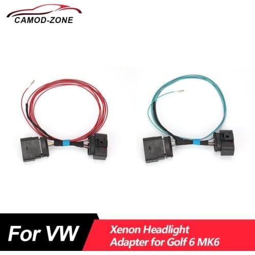 Xenon Headlight 10 to 14 Pin Connector Adapter wire Harness For VW Golf 6 MK6 VI