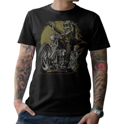 T-Shirt Men - Biker Skull - Screwdriver Chopper Mc Motorcycle Skull newest 2019 Men T Shirt Fashion Fashion Tee Shirt Men