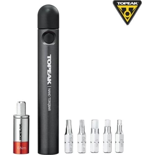6Nm TOPEAK For NANO TORQBAR DX Tool Torq Bits & 5 tool bits Carry case Compact Preset Torque Wrench Precision-crafted TT2566