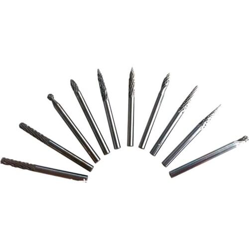 20PCS 3mm Tungsten Carbide Drill Bit Set Cutter Rotary Burr Set CNC Engraving Bit CED Power Tool Drill for Woodwork Accessories