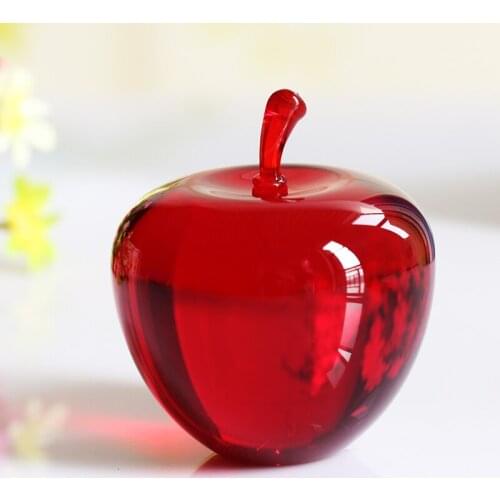 Desktop or Tabletop Red Crystal Apple Paperweight Perfect for Lover,Teacher,Parents