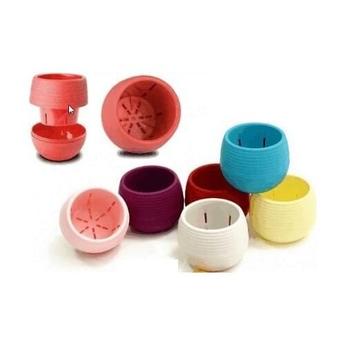 Northeaster Global Elvan Flower Pot (Cactus Pot) Mixed Color, 0,13 Liter, 10 Pcs