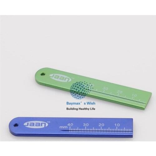 New 2Pcs Dental Lab Instruments Endo Rulers Span Measure Scale Endodontic Aluminum