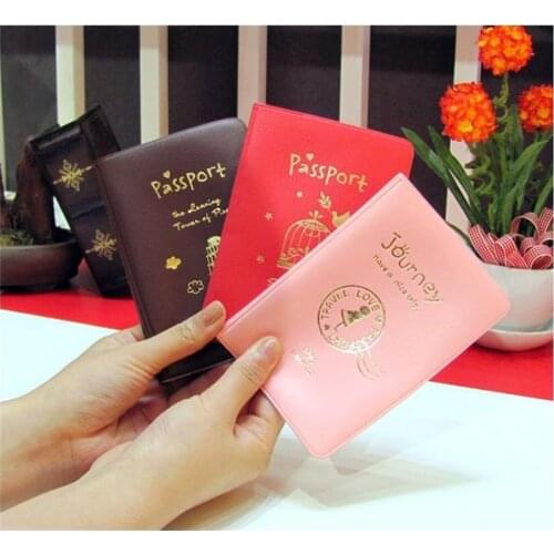 Girls like Fashion PVC Leather Passport Holder,cartoon Travel Passport Cover Case Applicable to various passports drop shipping