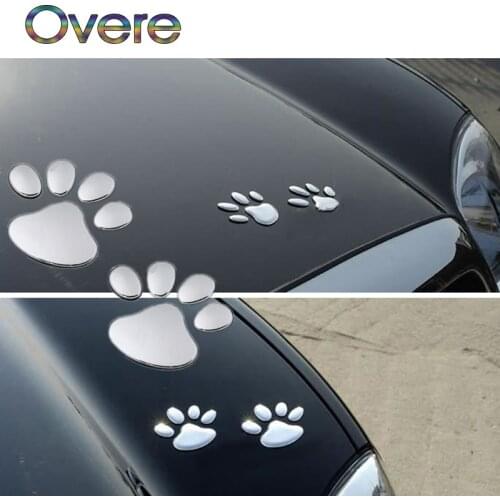 Overe 2Pcs Car Stickers 3D Metal Bear Paw Styling For Ford Focus 2 3 Fiesta Mondeo MK4 Ranger Toyota Corolla chr RAV4 yaris