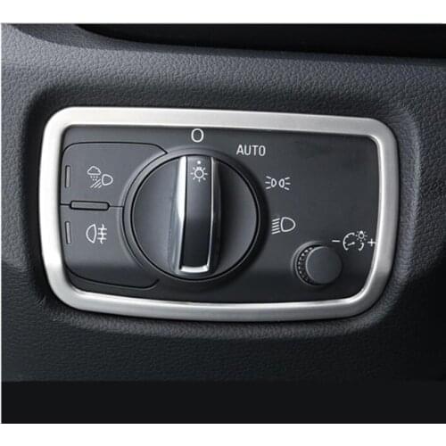 Fit for Audi A3 8V 2012-2019 Sedan / Sportback Car Accessories Stainless Steel Interior Headlight Adjustment Cover Trim 1pcs