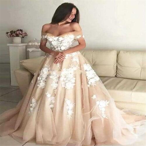 Amazing Lace Appliques Wedding Dresses A-Line 2021 Bridal Gowns Formal Customized Vestidos De Marriage Plus Size Short Sleeves