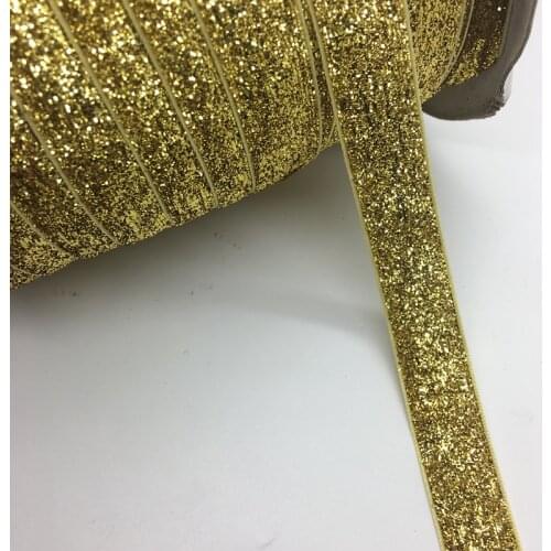 3 yards/lot 3/4"(20mm)Wide Glitter Golden Velvet Ribbon Headband Clips Bow Wedding Decoration