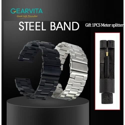 22mm Watch Band Steel Watch Strap Snap Watchbands Watch Accessories For DT78 DT95 DT98 L13 L15 L16 Smart Watch Men Women