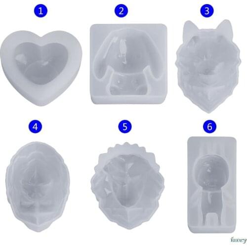 Silicone Mold Animal Bear Lion Rabbit Baby Molds DIY Jewelry Making Cake Fondant Chocolate Decoration Doll Gifts Handmade Crafts
