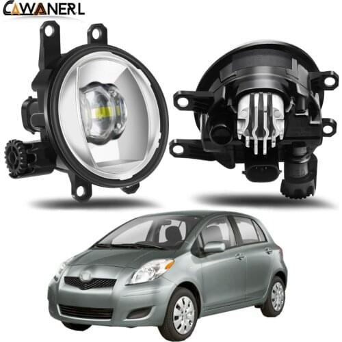 LED Fog Light Assembly 30W Car Right + Left Side Lens Fog Lamp Daytime Running Light 12V For Toyota Yaris Hatchback 2006-2014