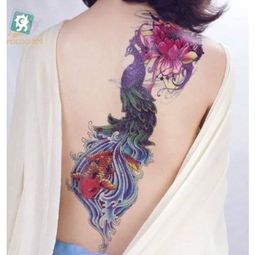 8 Different 3d Full Arm Temporary Tattoos with Flower Butterfly Reality Extra Large Leg Big Body Art Tattoo Stickers For Women