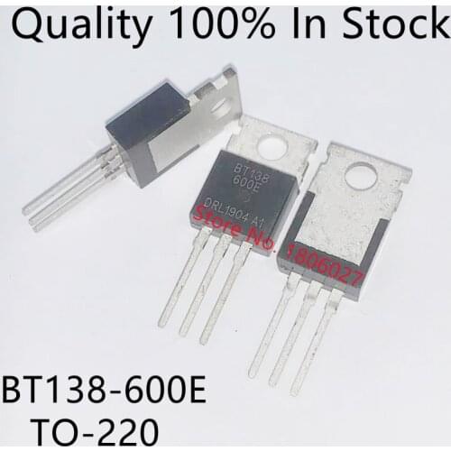 10pcs/lot BT138 Triac BT138-600E 12A 600V TO-220